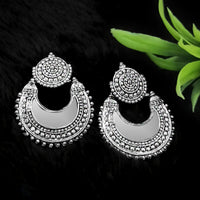 Jeweljunk Silver Plated Dangler Mirror Earring
