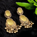 Jeweljunk Gold Plated Dangler Mirror Earring
