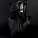 Jinu Arts Maroon Oxidised Plated Dangler Earrings