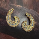 Adi Gold Plated Red Meenakari And Austrian Stone Stud Earrings  -  1319243A