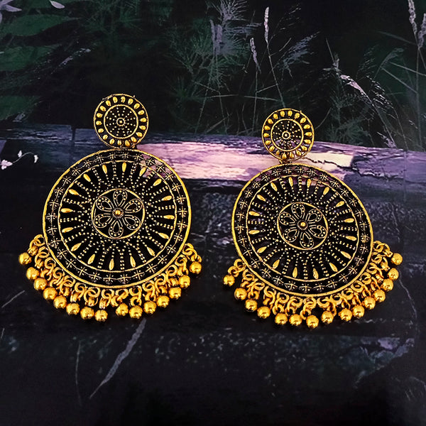 Woma Antiqe Gold Plated Dangler Earrings