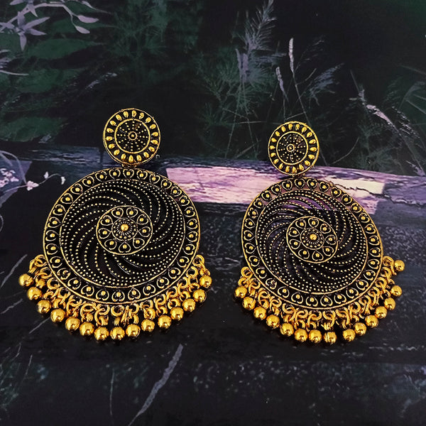 Woma Antiqe Gold Plated Dangler Earrings