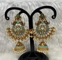Infinity Jewels Gold Plated Meenakari Jhumki Earrings
