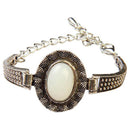 Urthn White Bead Antique Gold Bracelet - 1400324