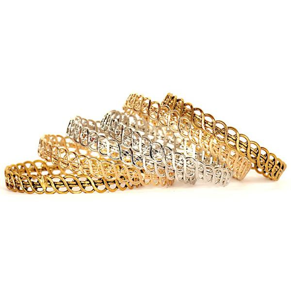 Urthn 2 Tone Plated Bangle Set - 1400408_2.6