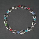 Urthn Silver Plated Multi Color Austrian Stone Bracelet