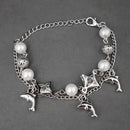 Urthn Silver Plated Austrian Stone Pearl Adjustable Bracelet - 1400544