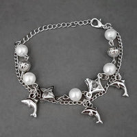 Urthn Silver Plated Austrian Stone Pearl Adjustable Bracelet - 1400544