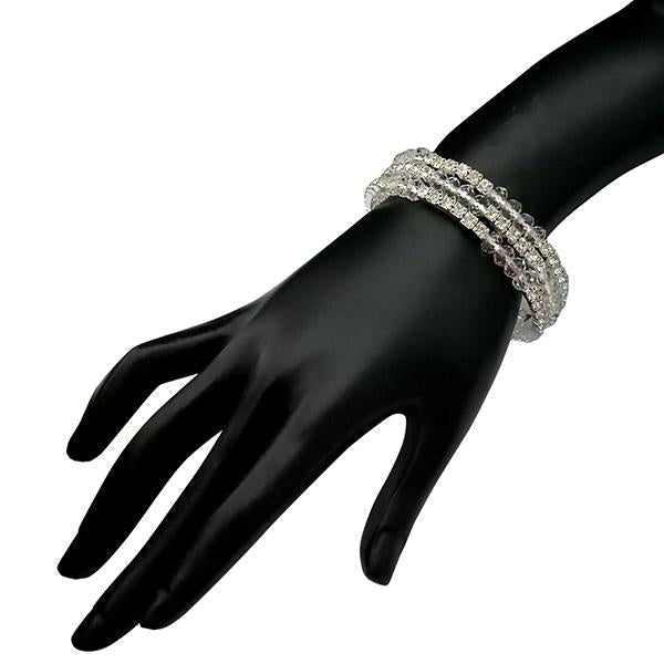 Urthn White Crystal Austrian Stone Bracelet - 1401428C