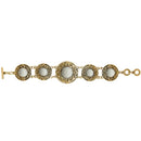 Beadside White Beads Gold Plated Bracelet - 1402013C