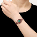 Urthn Green Turquoise Antique Gold Plated Bracelet - 1403811