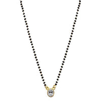 Kriaa Gold Plated White Austrian Mangalsutra - 1500679
