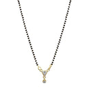 Kriaa Gold Plated White Austrian Mangalsutra - 1500681