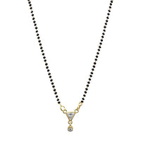 Kriaa Gold Plated White Austrian Mangalsutra - 1500681