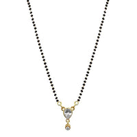 Kriaa Gold Plated White Austrian Mangalsutra - 1500682