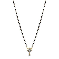 Kriaa Gold Plated White Austrian Mangalsutra - 1500683
