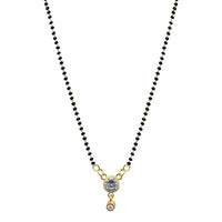Kriaa Gold Plated White Austrian Mangalsutra - 1500684