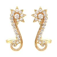 Kriaa Gold Plated Austrian Stone Ear Cuff Earrings - 1501306