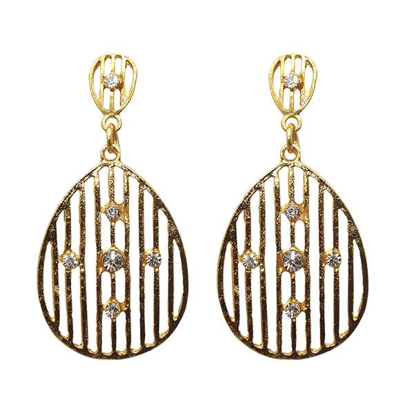Kriaa Gold Plated Austrian Stone Dangler Earrings - 1501329
