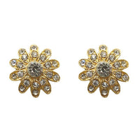 Kriaa Gold Plated Austrian Stone Stud Earrings - 1501349