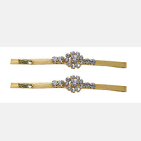 Kriaa Gold Plated Austrian Stone Hair Pin