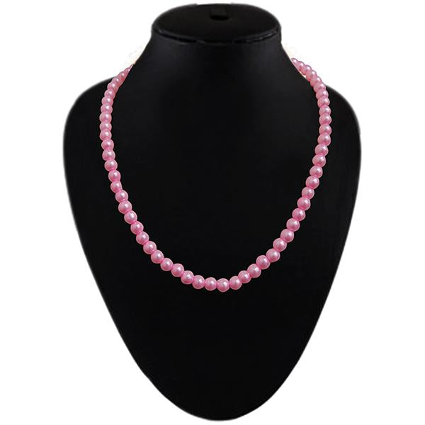 Kriaa Pink Beads Pearl Mala - 1501423