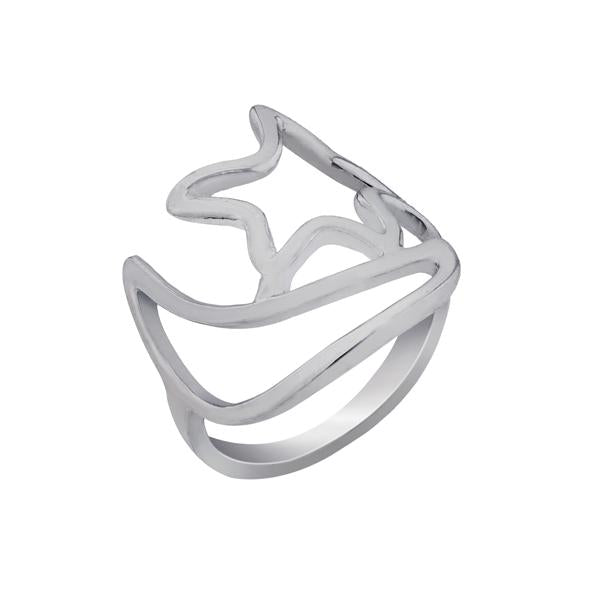 Urthn Zinc Alloy Rhodium Plated Ring - 1501820A_17