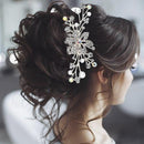 Apurva Pearls Silver Plated Austrian Stone Pearl Hair Brooch - 1502062A