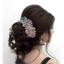Apurva Pearls Multi Austrian Stone Gold Plated Hair Brooch - 1502075B
