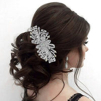 Apurva Pearls White Austrian Stone Hair Brooch - 1502075C