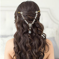Apurva Pearls Stone Gold Plated Hair Brooch - 1502217A