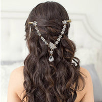 Apurva Pearls Stone Gold Plated Hair Brooch - 1502221A