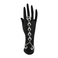 Apurva Pearls Zinc Alloy Silver Plated Hand Harness - 1502354