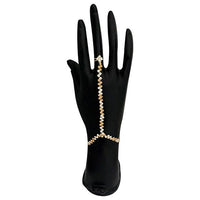 Eugenia White And Brown Austrian Stone Hand Harness - 1502389C