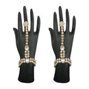 Kriaa White Kundan Austrian Stone Hand Harness - 1502446