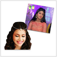 Apurva Pearls Stone Gold Plated Pearl Maang Tikka - 1502503