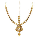 Soha Fashion Brown Austrian Stone Gold Plated Maang Tikka - 1502511B