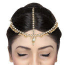Soha Fashion Crystal And Pearl Stone Gold Plated Maang Tikka - 1502520