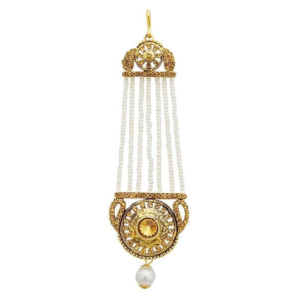 Tip Top Fashions Brown Stone Pearl Pasa - 1502608A