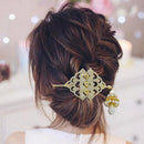 Apurva Pearls Stone Gold Plated Hair Brooch - 1502703