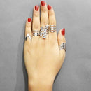 Urthn Silver Plated 5 Finger Ring - 1502906
