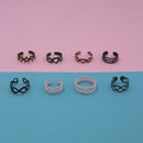 Urthn Multicolor 8 Finger Ring - 1502931