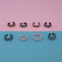 Urthn Multicolor 8 Finger Ring - 1502931