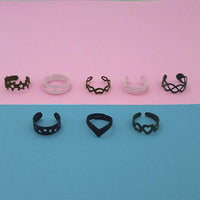 Urthn Multicolor 8 Finger Ring - 1502932