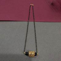 Kriaa Black Beads Gold Plated Mangalsutra - 1503020