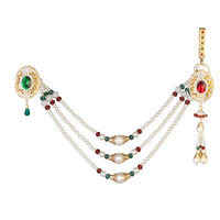Tip Top Fashions Maroon Kundan Stone Pearl Stone Kamarband - 1503403
