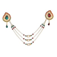 Tip Top Fashions Austrian Stone Pearl Chain Kamarband - 1503418