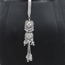 Jeweljunk Oxidised Plated White Kundan Challa -1503803
