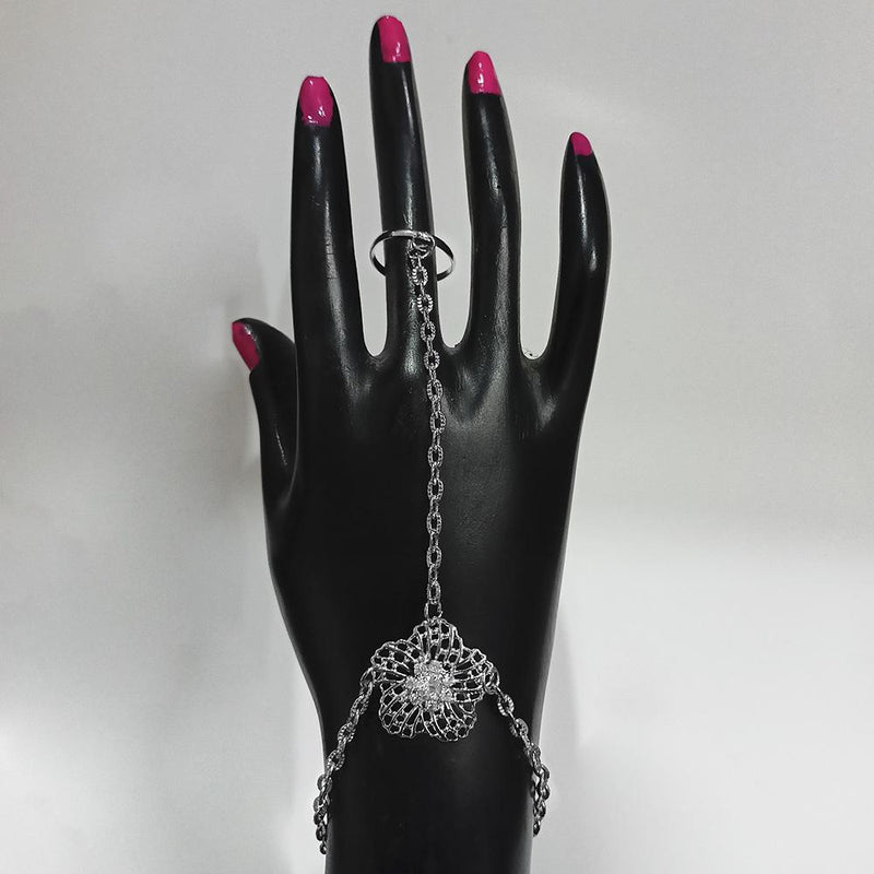 Kriaa Silver Plated Hand Harness -1504037A