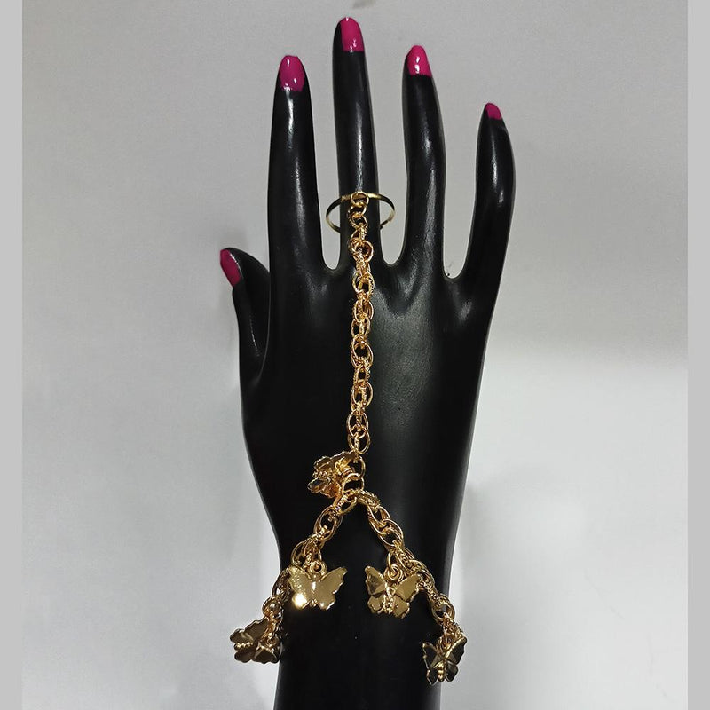 Kriaa Gold Plated Butterfly Hand Harness -1504045